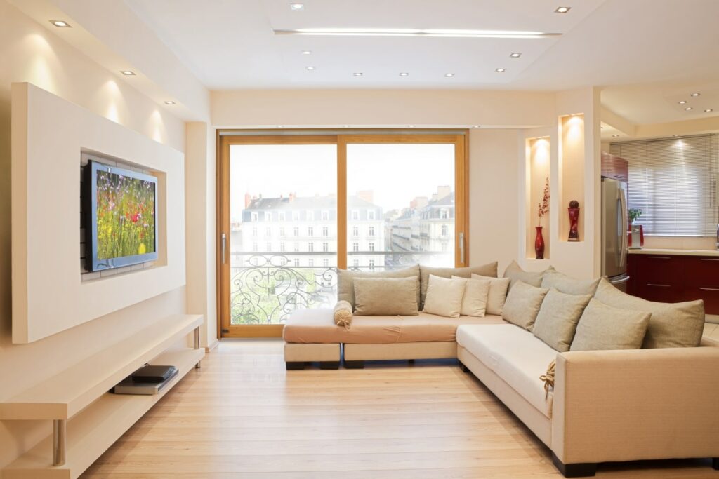 baie coulissante vue intérieur